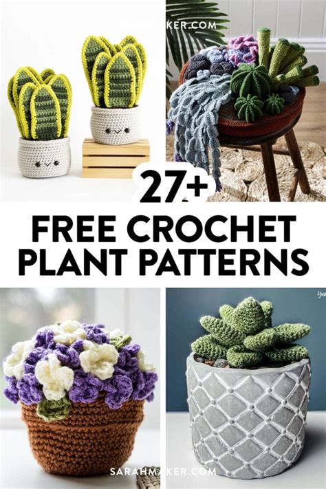 Free Crochet Plant Cactus And Succulent Patterns Sarah Maker