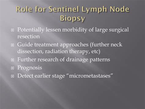 PPT Role Of Sentinel Lymph Node Biopsy In Head And Neck Cancer