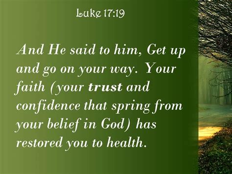 Luke 17 9 Your Faith Has Made You Well Powerpoint Church Sermon Templates Powerpoint