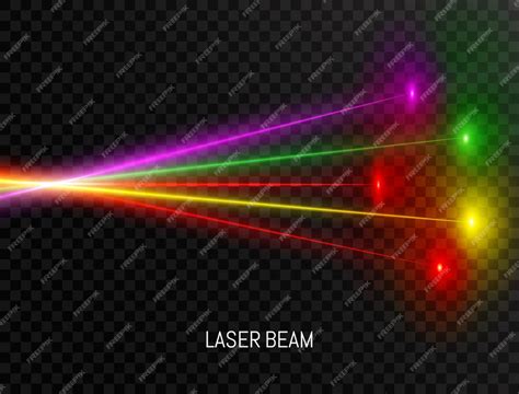 Premium Vector | Colorful laser beam set isolated on transparent . neon ...