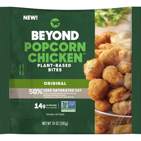 Beyond Meat Beyond Popcorn Chicken Plant Based Bites 10 Oz Packaged