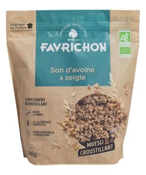 Favrichon Muesli Bien Être Son dAvoine Seigle 500G Green Village Maroc