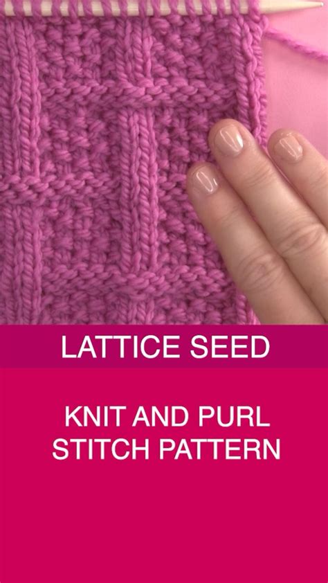 Lattice Seed Stitch Knitting Pattern For Beginners Artofit