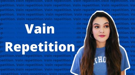 Let's Talk About Vain Repetition - YouTube