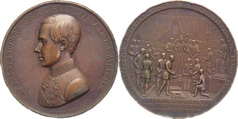 Haus Habsburg Bronzemedaille 1850 Franz Joseph I 1848 1916 Unsauberer