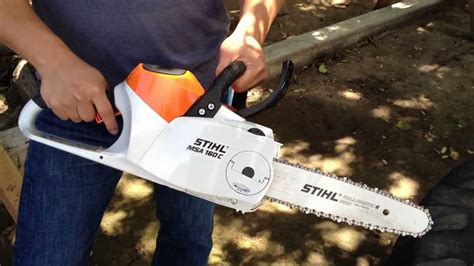 Stihl Battery Chainsaw Battery stihl saw chain chainsaw powered uncrate cordless electric power ...