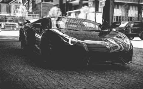 Papel De Parede Monocrom Tico Carro Ve Culo Lamborghini Aventador