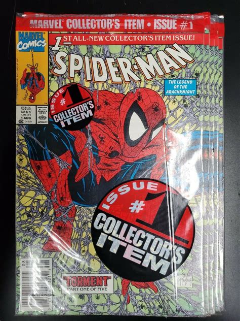 SPIDER MAN 1 1990 NM POLY BAGGED GREEN UPC NEWSSTAND LOGO