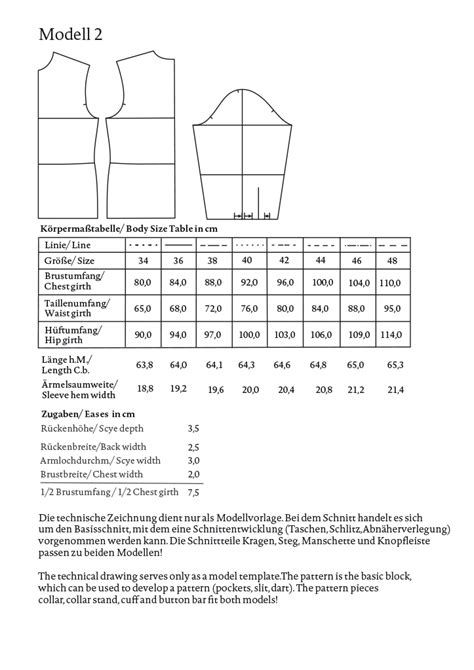 Schnittmuster Dob Grundschnitt Blusen M M Ller Sohn