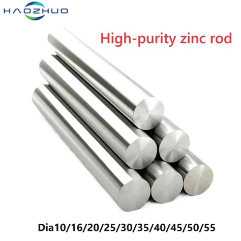 1PCS Zinc Metal Rod High Purity Zn 99 9 Ingot Round Bar Anode