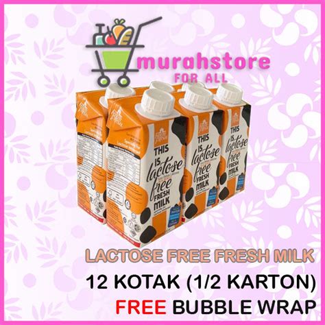 Farm Fresh Free Lactose Fresh Milk 200ml X 12 Kotak With Bubble Wrap