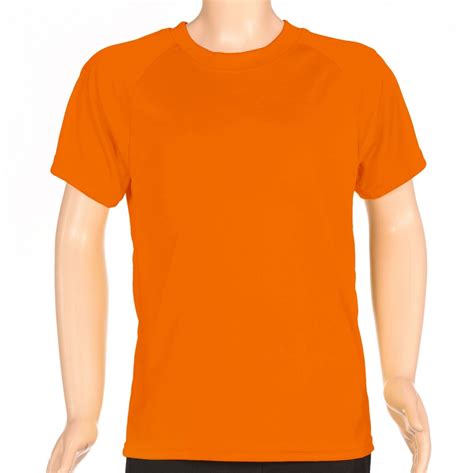 Remera Dry Fit Naranja Fluor TextilShop