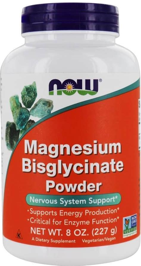 Now Foods Magnesium Bisglycinate Powder G Pris