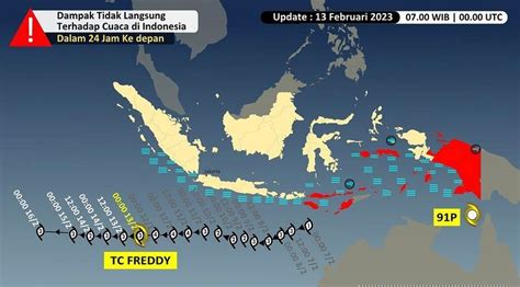 Siklon Tropis 91p Terdeteksi Di Papua Waspada Hujan Lebat Hingga