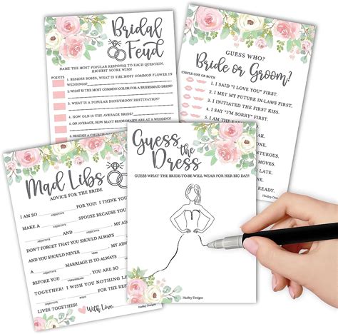 40 Floral Funny Bridal Shower Games 20 Guests Wedding