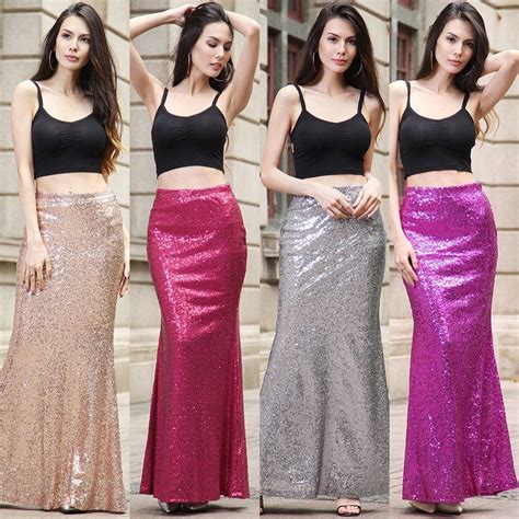 Sparkling Mermaid Sequin Skirts For Women