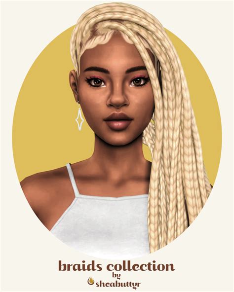 Bella braids by savvy sweet the sims 4 – Artofit