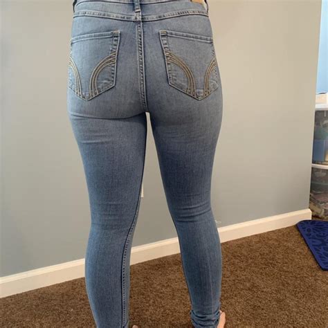 Hollister High Rise Super Skinny Medium Wash Depop