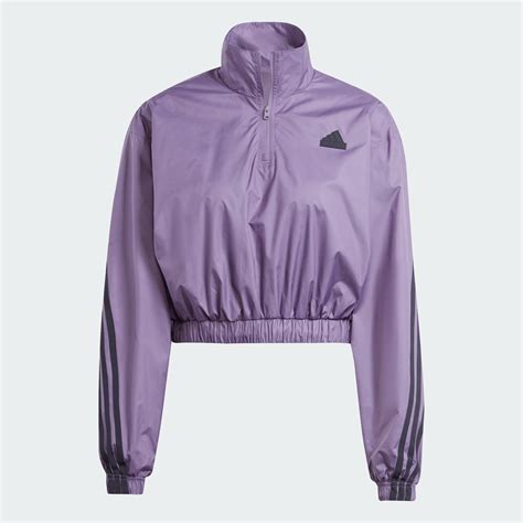 Adidas Future Icons Stripes Woven Zip Jacket Purple Adidas Uae