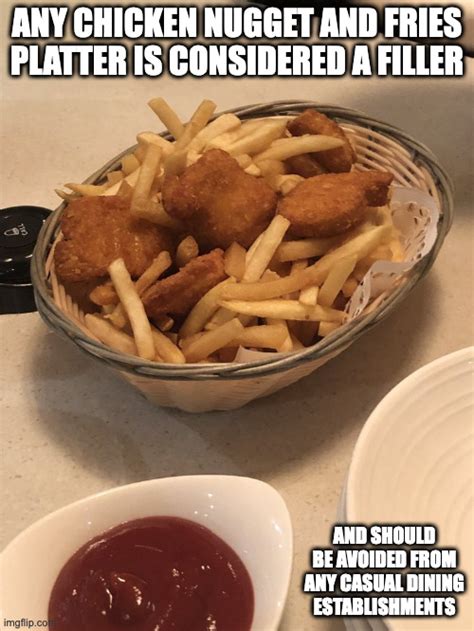 Chicken Nugget And Fries Platter In A Malay Restaurant Imgflip