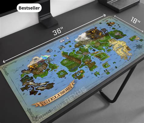 Runescape Gielinor World Map Mousepad Ultra High Resolution Etsy New