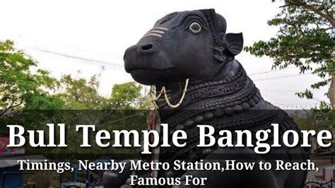 Bull Temple Bangalore L Nandi Temple Largest Temple Of Nandi God Timings Nearby Metro