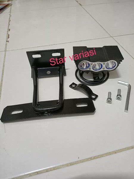 Jual Paket Dudukan Plat Nomor Rx King New Plus Lampu Tembak Mata Led