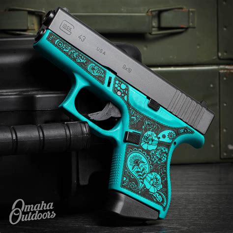 Glock N Roses Tiffany Custom Engraved Frame Pistol Rd Mm Omaha