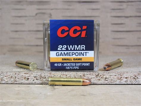 500 Round Brick Cci 22 Wmr 40 Grain Jacketed Soft Point Gamepoint