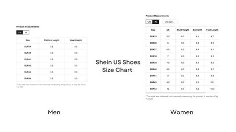 Shein Size Guide - Size Chart, Cuff Measurement & Shein Size Converter ...