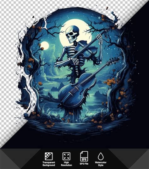 Premium Vector Vector Skeleton Playing Guitar Halloween