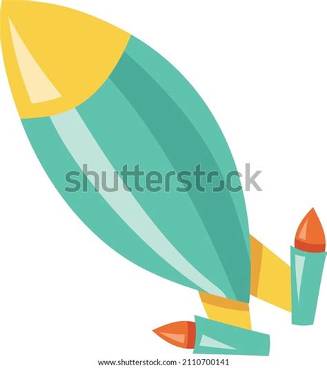 Cartoon Vector Illustration Rocket Ship Stock Vector Royalty Free