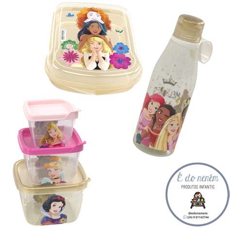 Kit Para Lancheira Escolar Infantil Princesas Disney Infantil Menina