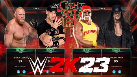 Brock Lesnar John Cena Vs Hulk Hogan 02 Undertaker WWE 2K23 PS5