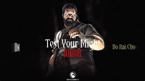 MORTAL KOMBAT X All Test Your Might Failures Fatalities On Bo Rai