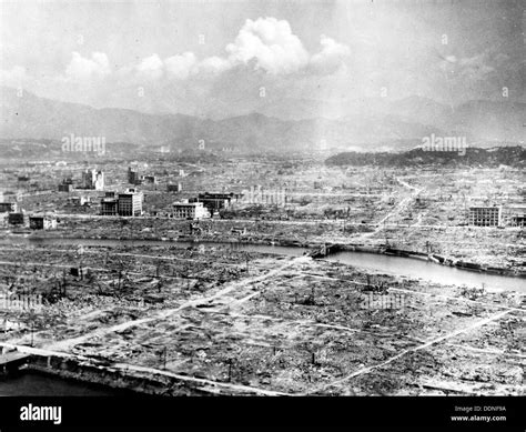 Hiroshima Atomic bomb aftermath, destruction of Hiroshima, Japan Stock ...