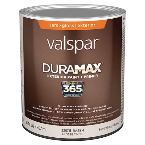 Valspar Duramax Base 4 Semi Gloss Exterior Tintable Paint 1 Quart In The Exterior Paint