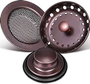 Mudder 3 Pcs Kitchen Sink Drain Strainer And Stopper Stainless Steel