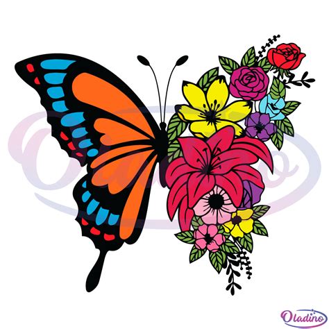 Butterflies And Flowers Svg File Butterfly Svg Flowers Svg Images And