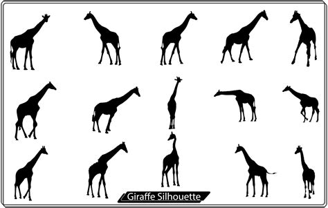 Giraffe vector silhouette icon Set 17114302 Vector Art at Vecteezy