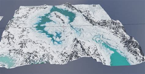 ArtStation - Glacier Terrain with 2 separate Mountains (20x20km ...