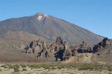 Volcanic Rocks Near Volcano Teide Tenerife Island Spain Stock Image