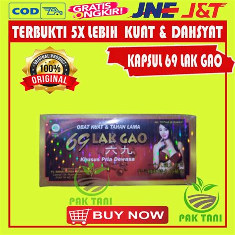 Jual Obat Kuat Pria Tahan Lama Kapsul 69 LAk GAO Original Asli Herbal