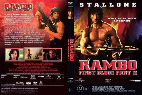 Rambo First Blood Part II 1985 DVD Covers Cover Century Over 1