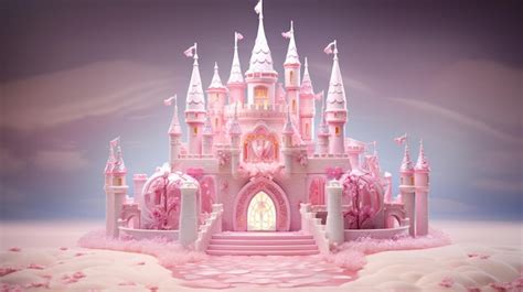 Premium AI Image | Pink princess castle