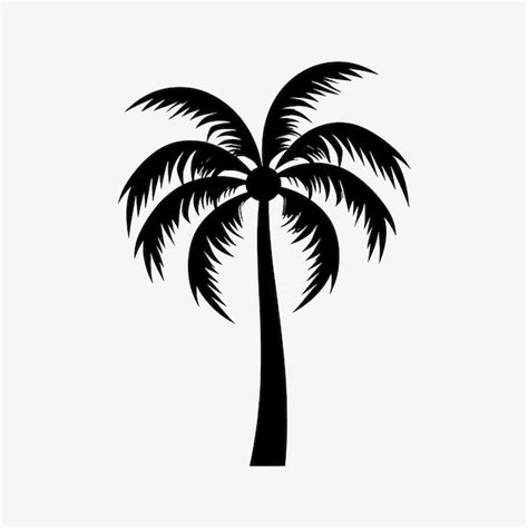 Premium Vector Tropical Palm Tree Silhouette Illustration