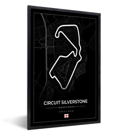 Poster Met Lijst Racing Engeland Racebaan Circuit Silverstone