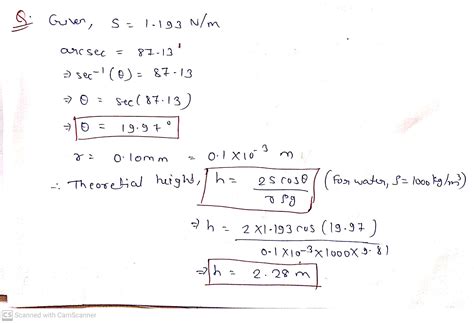 [solved] 2 At A Particular Temperature The Surface Tension Of Water Is Course Hero