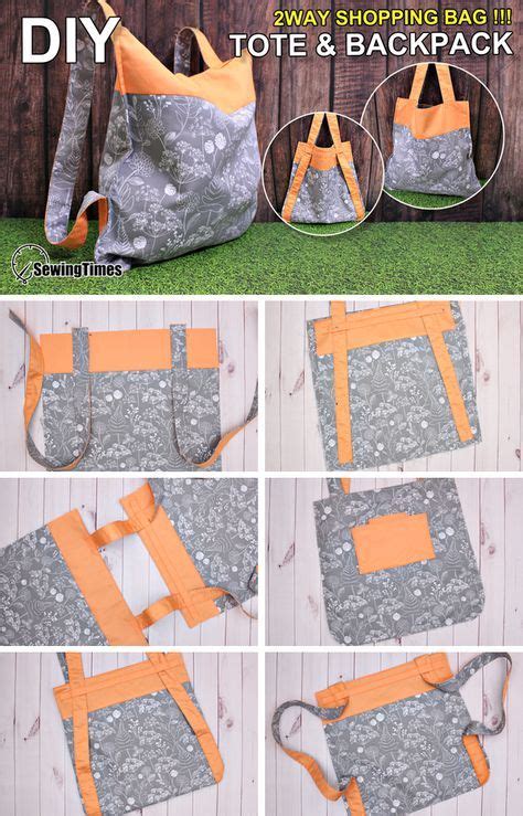 Diy Easy 2way Shopping Bag 가방만들기 How To Make A Tote And Backpack Reusable Market Bag