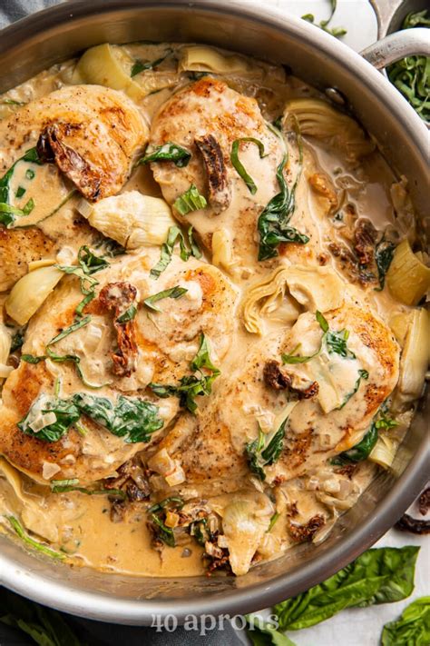 Creamy Whole Tuscan Chicken With Artichokes Paleo Aprons